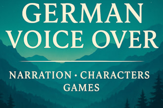 german voice overs for audiobooks, games and characters
