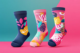 create a beautiful socks design