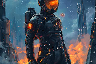 desing a sci fi art and sci fi character for you