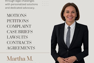 prepare motion, court pleadings, lawsuit, complaint, petition, appeal, nda
