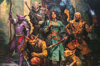 design fantast concept art dnd party game art illustration