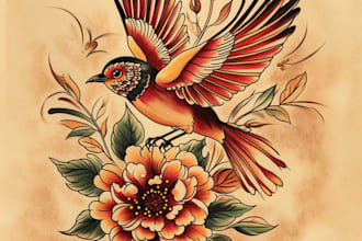 hand draw your stunning new tattoo design