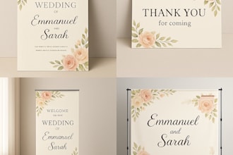 design a complete package wedding cards and stationary