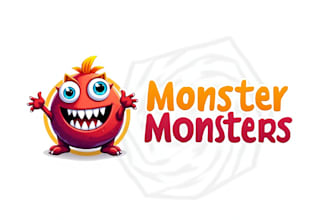 design realistic monster mascot logo for you with express delivery