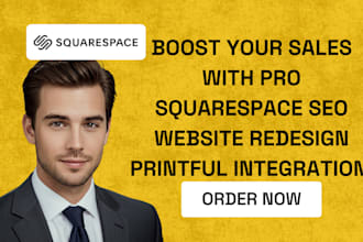 professional squarespace SEO services website deisgn redesign printful