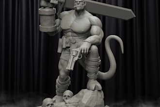 3d custom poseable and articulated 3d superhero action figures for printing