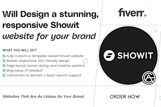 design a stunning, responsive showit website for your brand