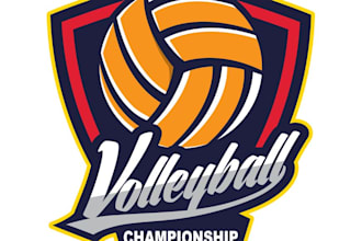 design a unique volleyball logo with original concept