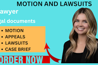 draft legal petitions, motions, replies, lawsuits, cease and desist, notices