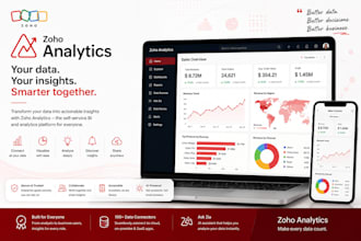 provide setup and licenses for zoho analytics, projects, desk