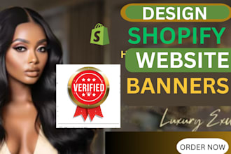 design captivating shopify website banners, website images, headers and logo