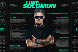 design electronic press kit epk media kit artist influencer