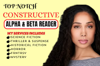 critique beta read fantasy fiction novel thriller romance book mystery horror
