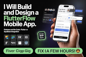 figma flutter flow mobile no code appwith firebase apis mv supabase ui