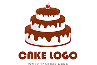 design watercolor bakery or cake sweet treats logo
