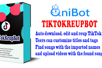 tiktok api bot, facebook marketplace bot, tiktokreup bot, reservation bot