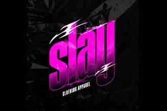 create dj band rap music typography, urban streetwear clothing brand logo