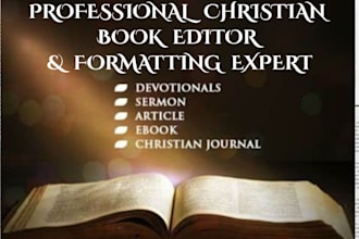 proofread format and edit spiritual christian book, developmental self help edit