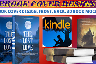 do unique ebook cover design and book cover  design with kindle cover