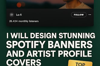 design stunning spotify banners and artist profile covers