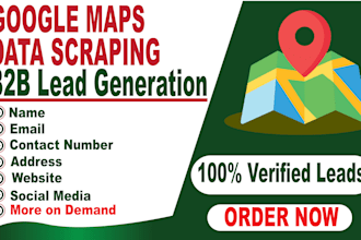 professional b2b lead generation and google map scraping