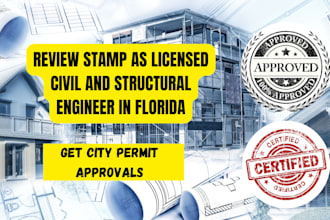 review stamp as licensed civil and structural engineer in florida