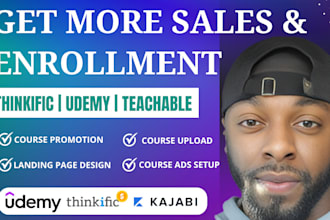 udemy online course promotion, online course promotion, thinkific kajabi course