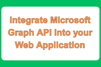 integrate microsoft graph API into your web application