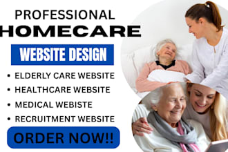 design homecare website healthcare website medical  elderly care website