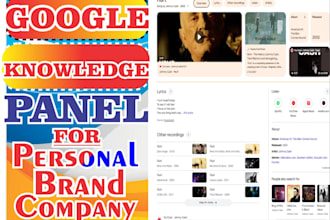 craft a verified and approved google knowledge panel for individual or company