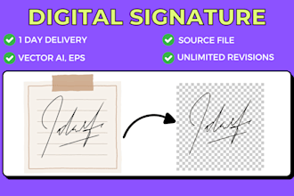 transform your handwritten signature to digital vector e signature