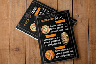 do restaurant menu design, modern food menu or digital menu