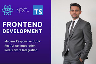 build modern react, nextjs typescript frontend applications