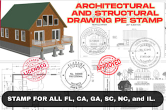 sign, seal, review and stamp your usa architectural plan as a licensed architect