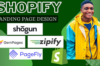 design shopify landing page, figma to shopify, gempage, pagefly