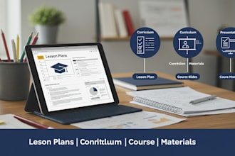 develop lesson plans, curriculum, presentation slides, and course materials