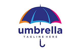 design modern beautiful umbrella logo