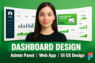 develop custom admin dashboard UI UX,web app, mobile