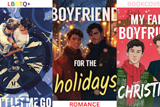 do romance book cover illustration, ya and gay romance book cover, ebook cover