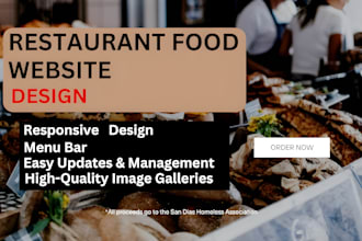 build or rebuild a converting food ordering website for restaurants and bakeries