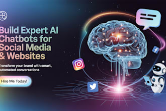build expert ai chatbot for social media platforms,website with manychat