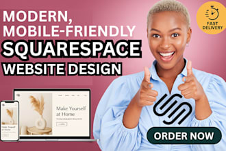 setup a modern squarespace website design or redesign