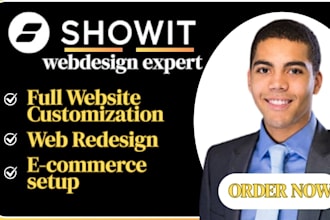 customize design redesign showit website showit template