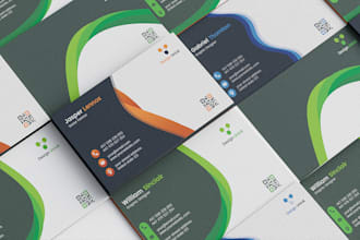 design a modern business card with qr code
