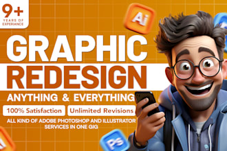 any graphic design, banner flyer by using adobe illustrator and photoshop