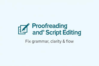proofread and edit your scripts or documents fast