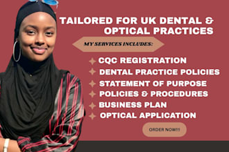 cqc registration policies and documentation for UK dental and optical services