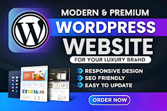 create a custom premium wordpress website for your brand with modern aesthetics