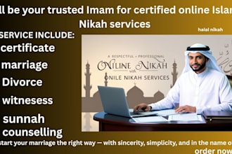 be your trusted imam for certified online islamic nikah services