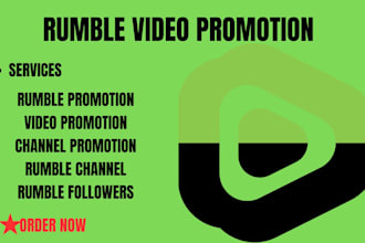 do an organic rumble video promotion